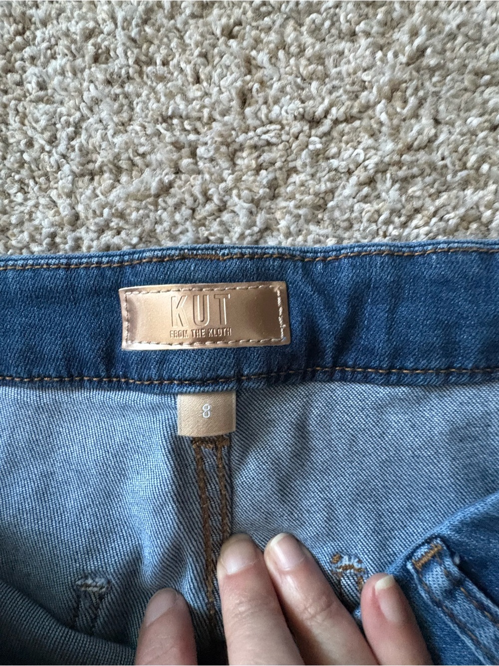 Kut from the Kloth Wide Leg Denim Jeans - Blue Wash - Picture 3 of 10